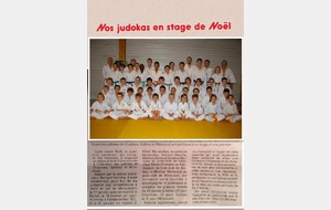 Nos judokas en stage de Noël 