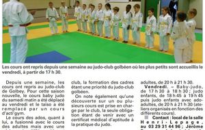 1er article de presse de la saison pour le club