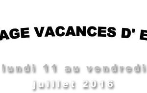 Stage d'été à Château Gontier