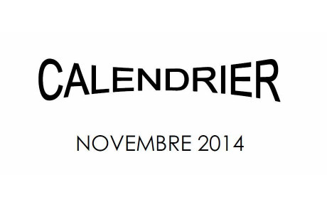 Calendrier Novembre 2014