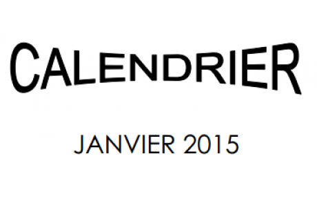 Calendrier Janvier 2015
