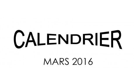 Calendrier Mars 2016