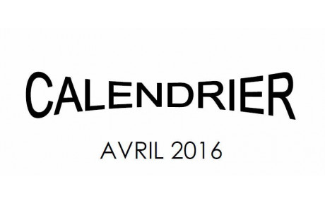 Calendrier Avril 2016