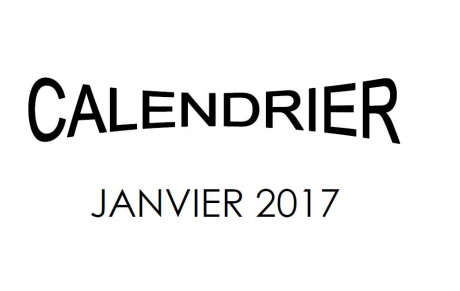 Calendrier janvier 2017