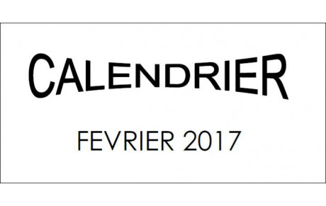 Calendrier février 2017