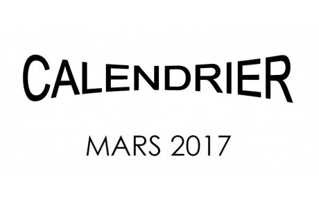 Calendrier mars 2017
