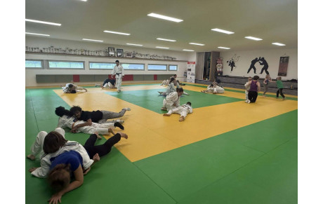 deuxième rencontre parents/ enfants sur le tatami. 